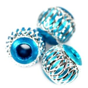 Blå charm aluminium
