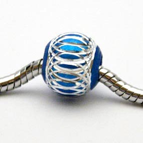 Blå charm aluminium